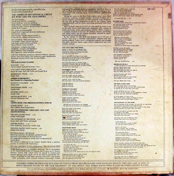 Joe Byrd And The Field Hippies - The American Metaphysical Circus - LP