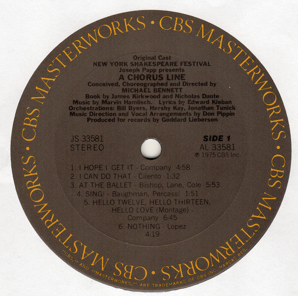 Various - A Chorus Line (Original Cast Recording) - LP