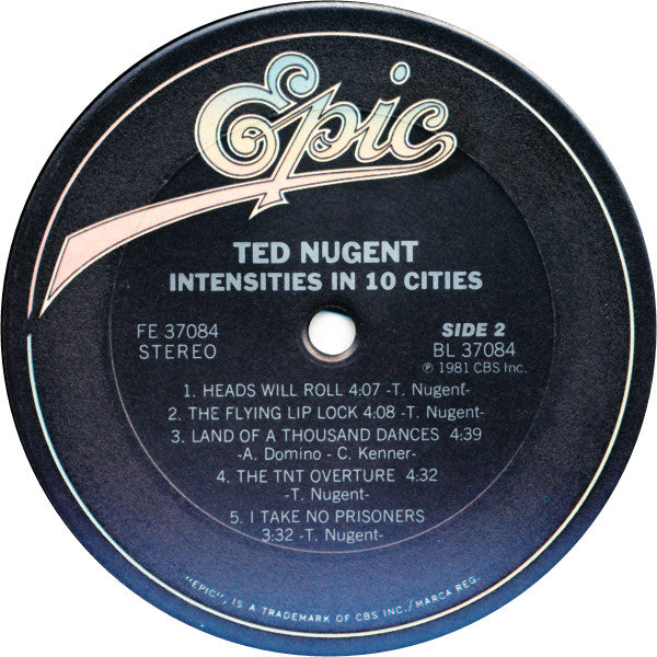 Ted Nugent - Intensities In 10 Cities - LP
