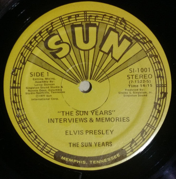 Elvis Presley - Interviews And Memories Of:  The Sun Years - LP