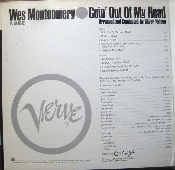 Wes Montgomery - Goin' Out Of My Head - LP