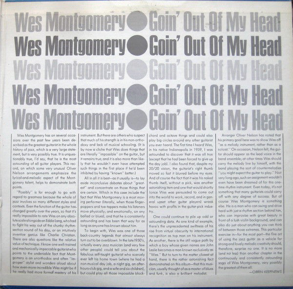 Wes Montgomery - Goin' Out Of My Head - LP
