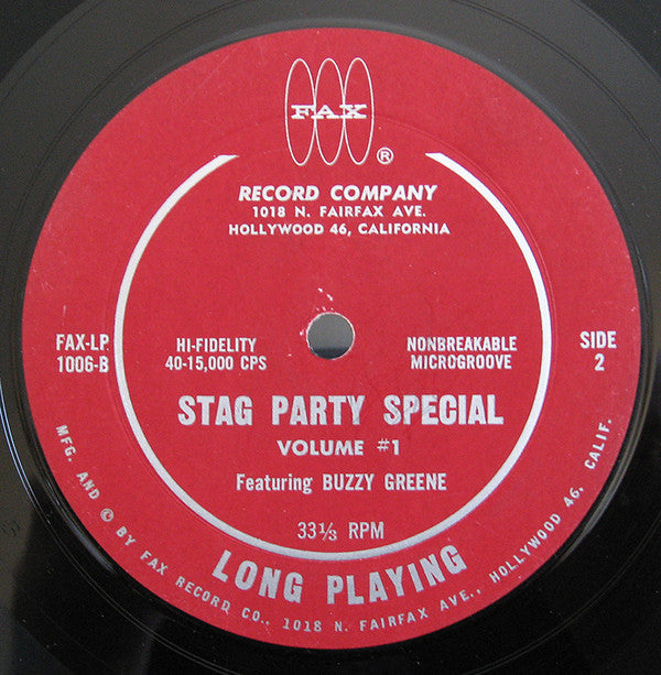 Buzzy Greene - Stag Party Special Volume One - LP