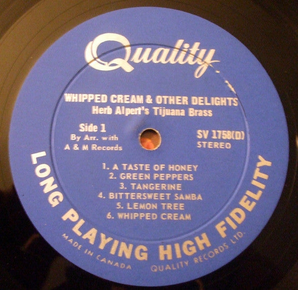 Herb Alpert's Tijuana Brass* - Whipped Cream & Other Delights - LP