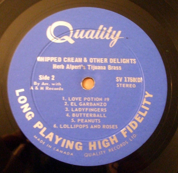 Herb Alpert's Tijuana Brass* - Whipped Cream & Other Delights - LP