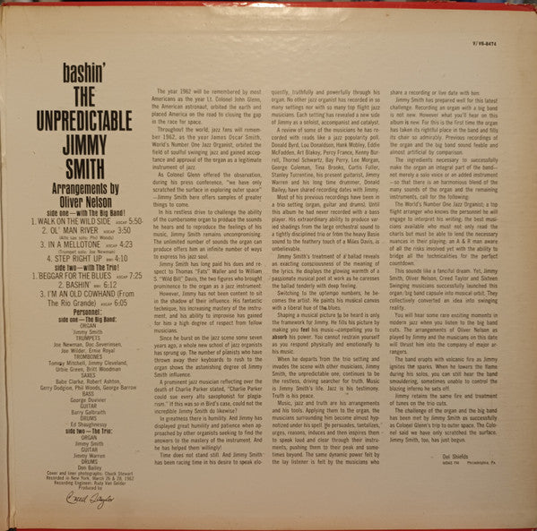 The Unpredictable Jimmy Smith* - Bashin' - LP