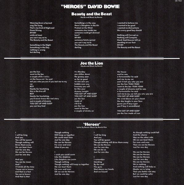 David Bowie - "Heroes" - LP