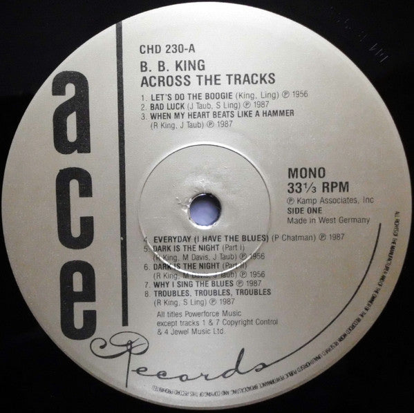 B.B. King - Across The Tracks - LP