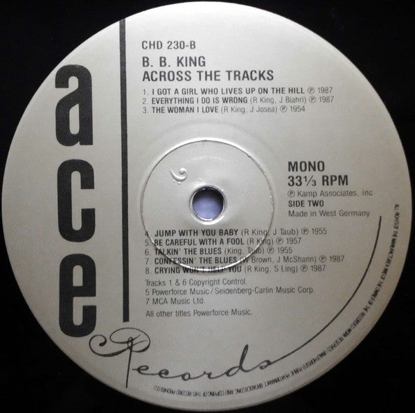 B.B. King - Across The Tracks - LP