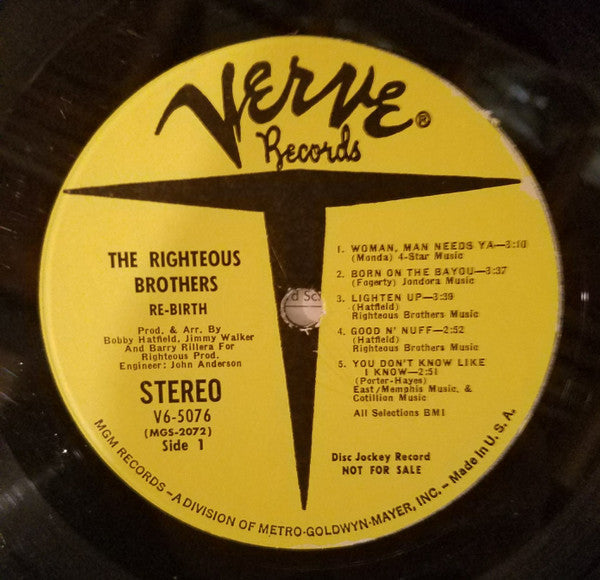 The Righteous Brothers - Re-Birth - LP