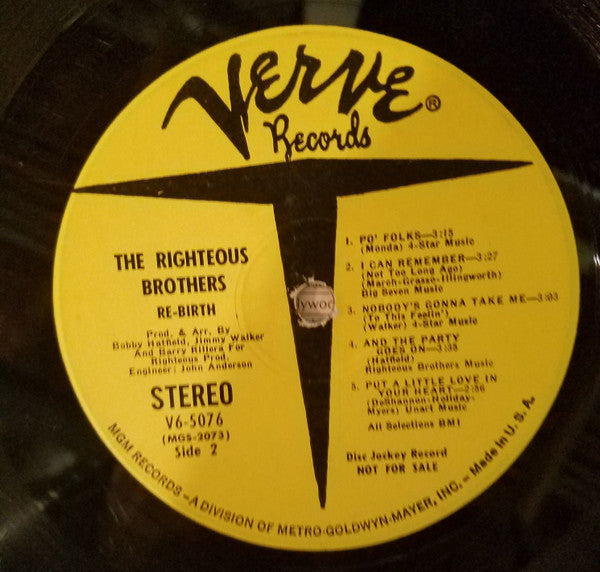 The Righteous Brothers - Re-Birth - LP