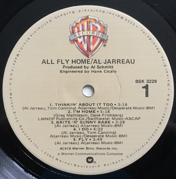 Al Jarreau - All Fly Home - LP