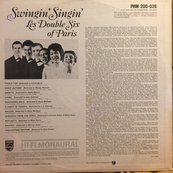Double Six Of Paris* - Swingin' Singin'! - LP