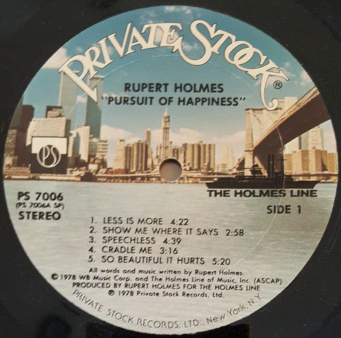 Rupert Holmes - Pursuit Of Happiness - LP