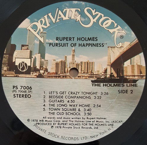 Rupert Holmes - Pursuit Of Happiness - LP