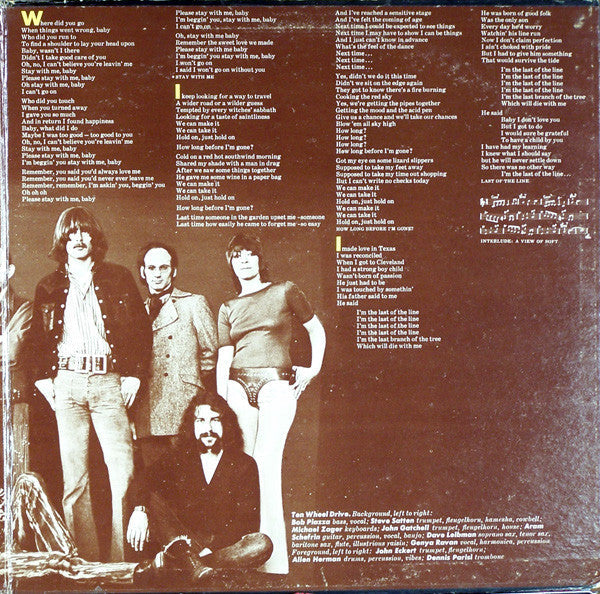 Ten Wheel Drive With Genya Ravan - Brief Replies - LP