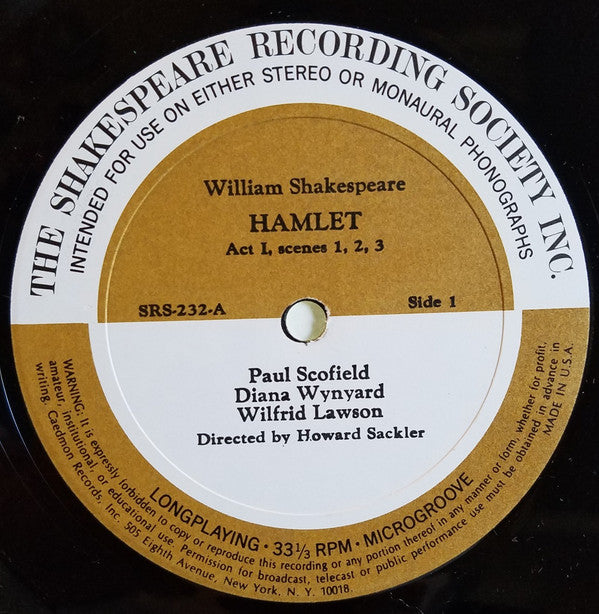 William Shakespeare, Paul Scofield - Hamlet - LP
