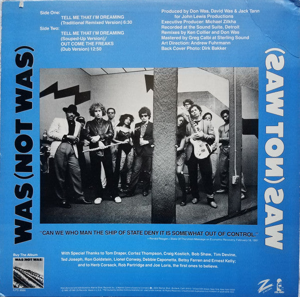 Was (Not Was) - Tell Me That I'm Dreaming / Out Come The Freaks (Dub) - LP