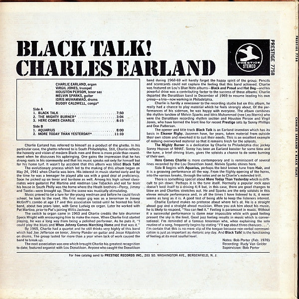 Charles Earland - Black Talk! - LP