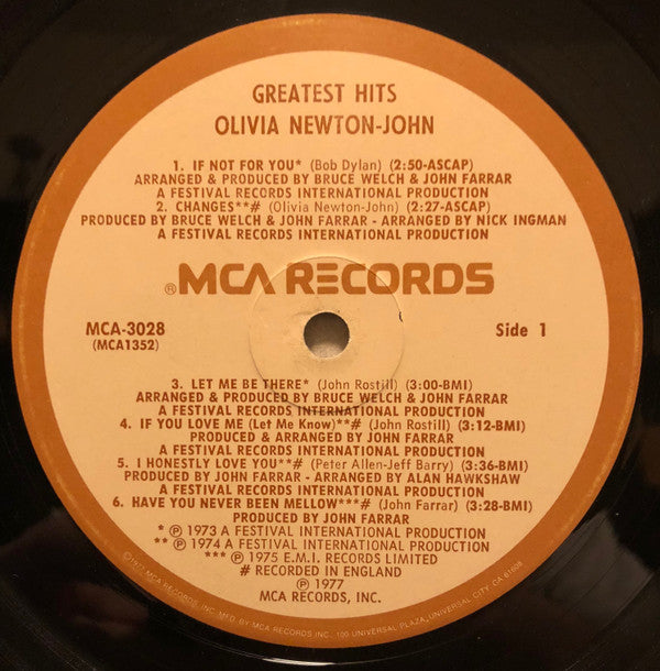 Olivia Newton-John - Olivia Newton-John's Greatest Hits - LP