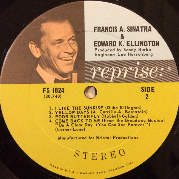 Francis Albert Sinatra* & Edward Kennedy Ellington* - Francis A. & Edward K. - LP