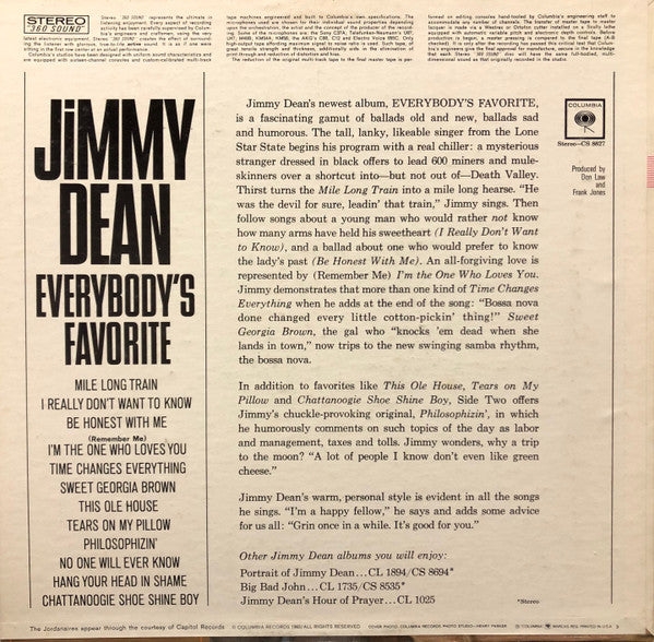 Jimmy Dean - Everybody's Favorite - LP