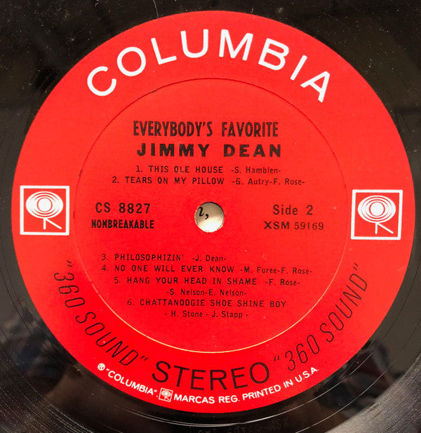 Jimmy Dean - Everybody's Favorite - LP