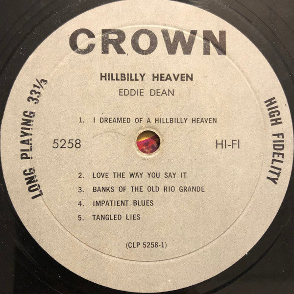 Eddie Dean - Hillbilly Heaven - LP
