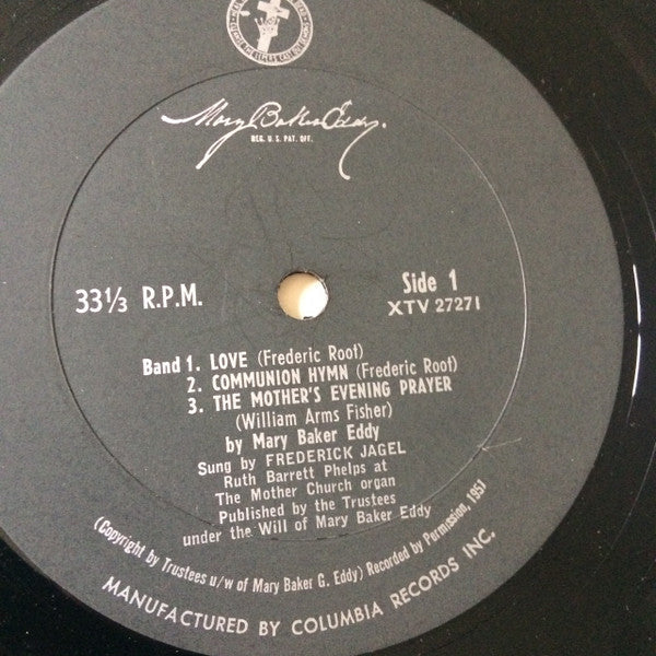 Frederick Jagel, Ruth Barrett Phelps - Favorite Solo Settings To Poems By Mary Baker Eddy - LP