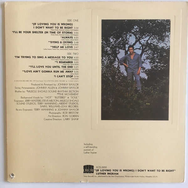 Luther Ingram - (If Loving You Is Wrong) I Don't Want To Be Right - LP