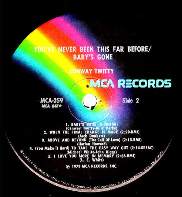 Conway Twitty - You've Never Been This Far Before / Baby's Gone - LP