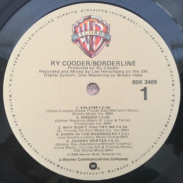 Ry Cooder - Borderline - LP