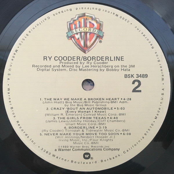 Ry Cooder - Borderline - LP