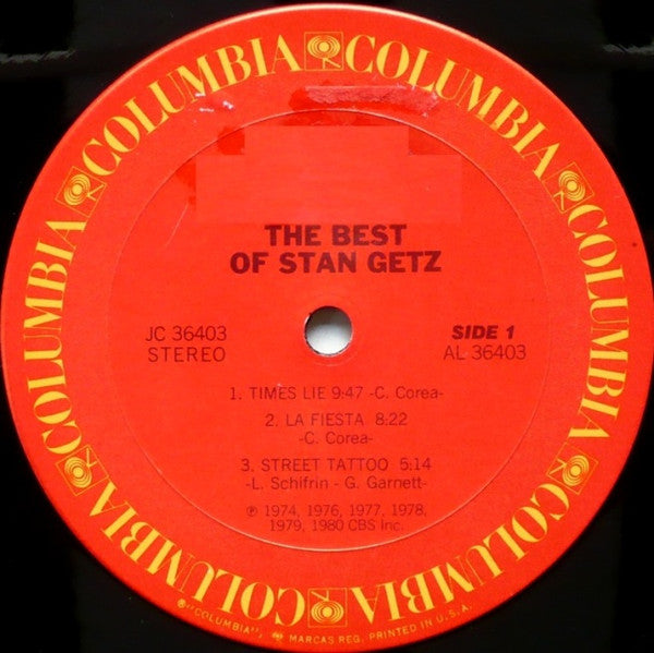 Stan Getz - The Best Of Stan Getz - LP