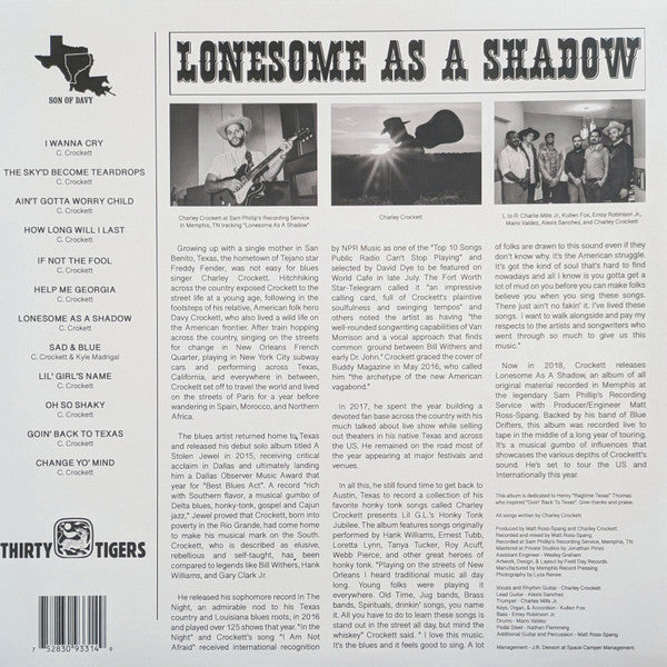 Charley Crockett - Lonesome As A Shadow - LP