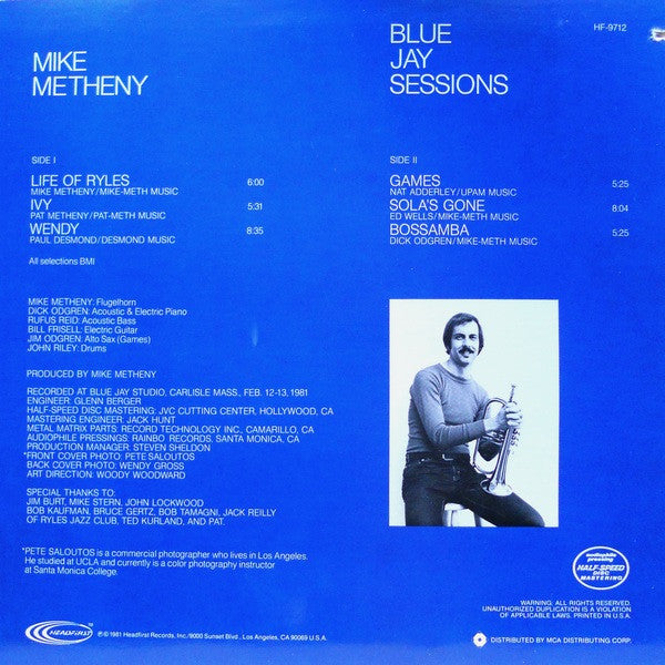 Mike Metheny - Blue Jay Sessions - LP