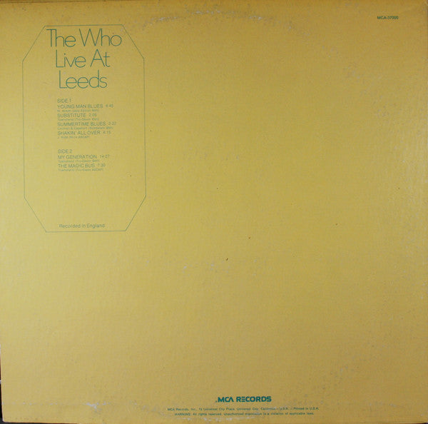The Who - Live At Leeds - LP