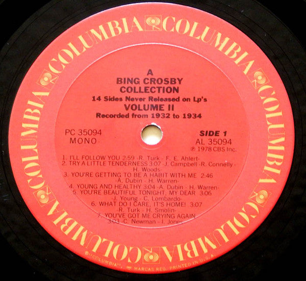 Bing Crosby - A Bing Crosby Collection Volume II - LP