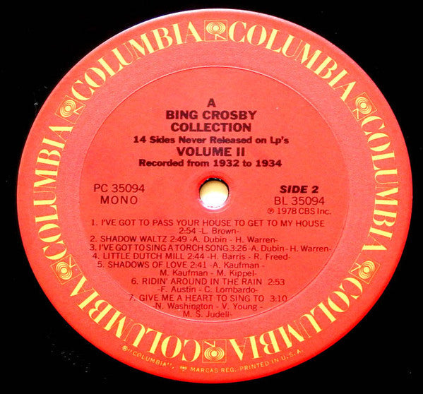 Bing Crosby - A Bing Crosby Collection Volume II - LP