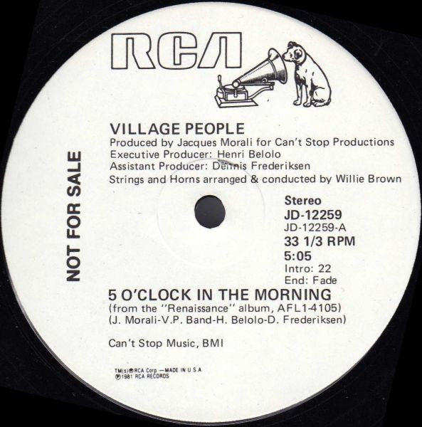 Village People - 5 O'Clock In The Morning - LP
