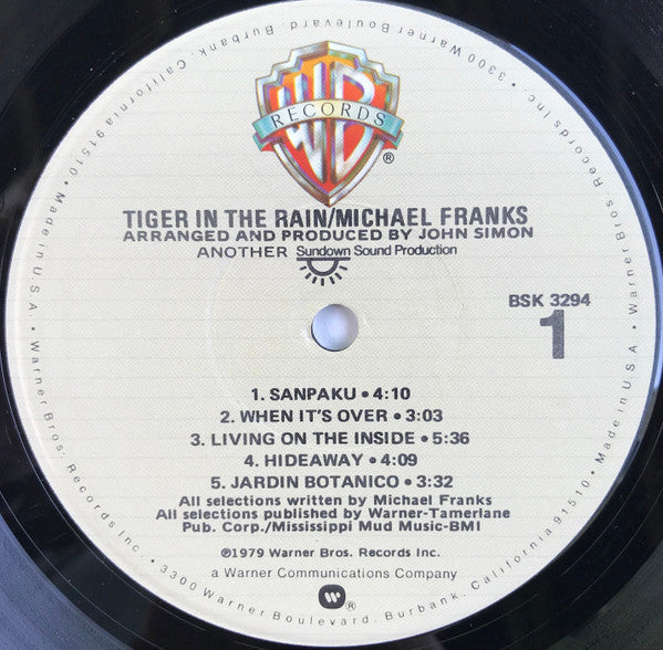 Michael Franks - Tiger In The Rain - LP