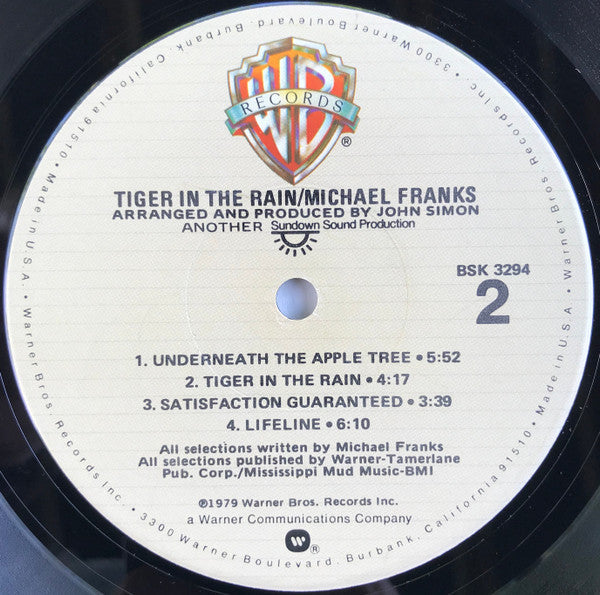 Michael Franks - Tiger In The Rain - LP