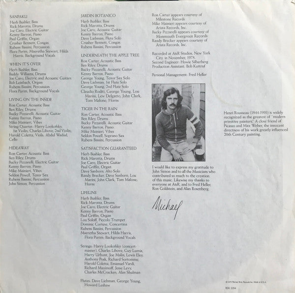 Michael Franks - Tiger In The Rain - LP