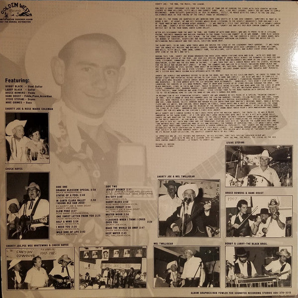 "Shorty Joe" & His Red Rock Canyon Cowboys - A Tribute To Shorty Joe - LP