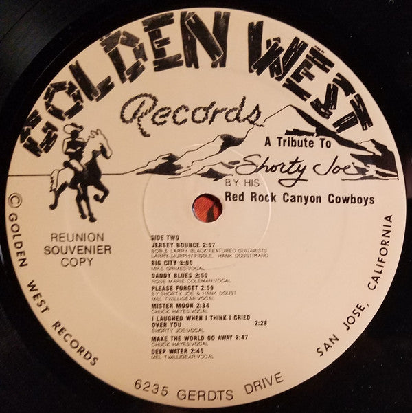 "Shorty Joe" & His Red Rock Canyon Cowboys - A Tribute To Shorty Joe - LP