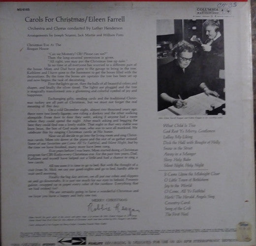 Eileen Farrell - Carols For Christmas - LP