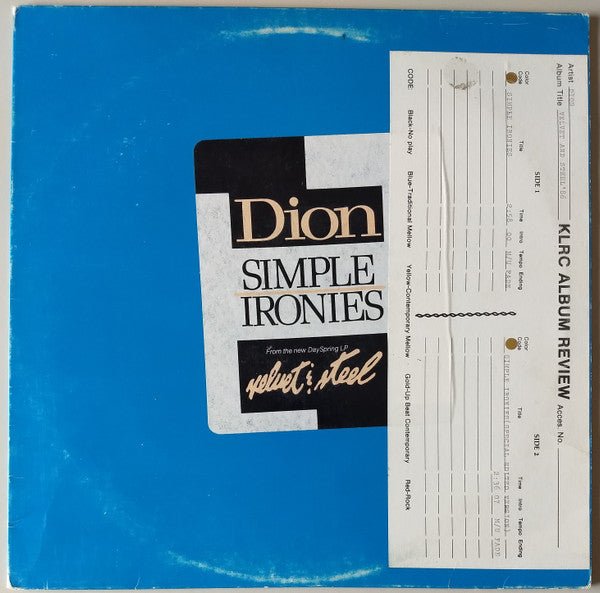 Dion  - Velvet & Steel - LP