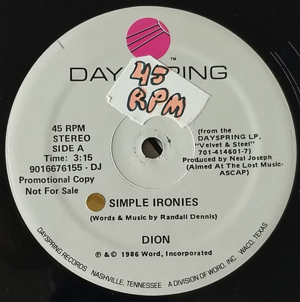 Dion  - Velvet & Steel - LP