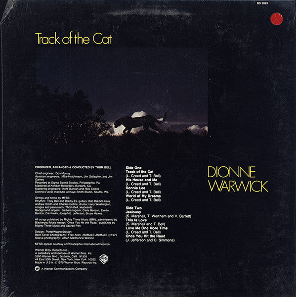 Dionne Warwick - Track Of The Cat - LP
