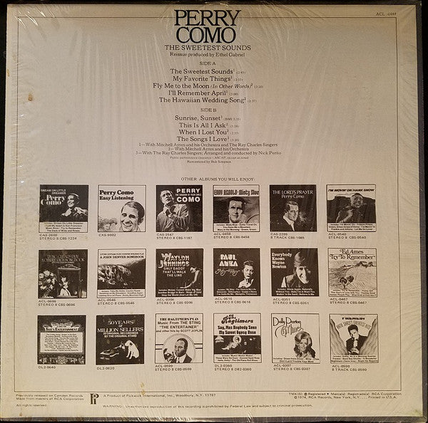 Perry Como - The Sweetest Sounds - LP
